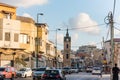 The Jaffa Clock Tower in the center of old town Jaffa, the tower was built in the early 20th century in honor of the jubilee of