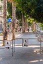 Yerushalayim Road is a main street in the historical town of Jaffa, Israel Royalty Free Stock Photo