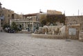 JAFFA, ISRAEL -view of the fountain of the twelve zodiacs in Old Jaffa and the streets of the old city