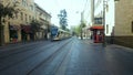 Jaffa Street with the Jerusalem Light Rail Royalty Free Stock Photo