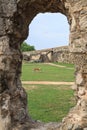 The ruins and ramparts of Jaffna Fort in Sri Lanka.