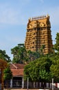 Entrance and gopuram towers of Nallur Kandaswamy Hindu temple to Lord Murugan Jaffna Sri Lanka