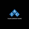 JAG letter logo design on BLACK background. JAG creative initials letter logo concept. JAG letter design
