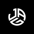 JAG letter logo design on white background. JAG creative initials letter logo concept. JAG letter design