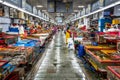 Jagalchi fish market alley view people in Busan South Korea