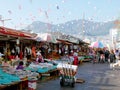 Jagalchi fish market, Busan, South Korea. Royalty Free Stock Photo