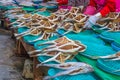 Jagalchi Market - fish market in Pusan Busan, South Korea - amazing variety of fish, clams, etc Royalty Free Stock Photo