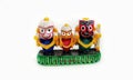 Hindu God wooden idols of Lord Jagannath, Balaram and Subhadra Royalty Free Stock Photo