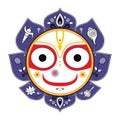 Jagannath. Indian God of the Universe. Royalty Free Stock Photo