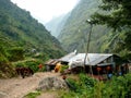 Jagat village - Nepal Royalty Free Stock Photo