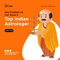 Banner design of indian astrologer Royalty Free Stock Photo