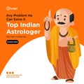 Banner design of indian astrologer Royalty Free Stock Photo
