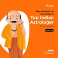 Banner design of indian astrologer Royalty Free Stock Photo