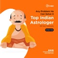 Banner design of top Indian astrologer Royalty Free Stock Photo
