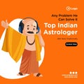 Banner design of top indian astrologer Royalty Free Stock Photo