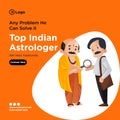 Banner design of indian astrologer Royalty Free Stock Photo