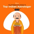 Banner design of top indian astrologer Royalty Free Stock Photo