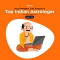 Banner design of indian astrologer Royalty Free Stock Photo