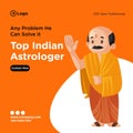 Banner design of top Indian astrologer Royalty Free Stock Photo