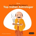 Banner design of indian astrologer Royalty Free Stock Photo