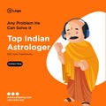 Banner design of indian astrologer Royalty Free Stock Photo