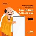 Banner design of indian astrologer Royalty Free Stock Photo