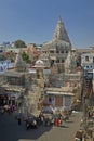 Jagdish Mandir exterior a large ornately carved Hindu Temple Devoted to Lord Vishnu