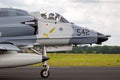 JAGEL, GERMANY - JUN 13, 2019: Discovery Air Defence Douglas A-4 Skyhawk fighter jet plane taxiing after landing on Jagel Airbase Royalty Free Stock Photo