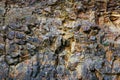 Jagged Black and brown rocky cliff face textures