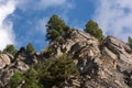 Jagged cliffs above Holland Creek in Montana