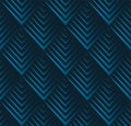 Jagged edge seamless geometric pattern. Vector repeating texture with squama triangles. Royalty Free Stock Photo