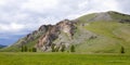 Craggy Rock Outcroppings in Northern Mongolia Mountains Royalty Free Stock Photo