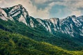 Jagged peaks of Veliki Krs mountain in eastern Serbia near Bor