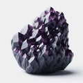 Jagged pebble with a matte finish and a dark purple color, remi