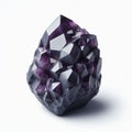Jagged pebble with a matte finish and a dark purple color, remi