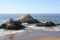 Jagged Rock and Ocean