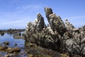 Jagged rocks in the Atlantic Ocean