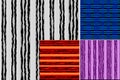 Jagged and straight lines contrast with each other. One pattern - four options. Seamless patterns