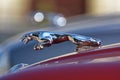 Jaguar car leaper bonnet ornament Royalty Free Stock Photo