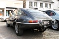 Jaguar E-Type oldtimer car in Kettwig, district of Essen. Royalty Free Stock Photo