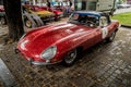 Jaguar E-Type at Vernasca Silver Flag 2023 Royalty Free Stock Photo