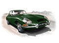 Jaguar E-Type (XKE) Series 1 Royalty Free Stock Photo