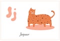 Jaguar for the English alphabet letter J