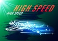 Jaguar high speed concept Royalty Free Stock Photo