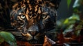 jaguar in the jungle shadows, spotted coat, elusive, wild feline beauty1