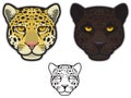 Jaguar or Leopard Faces