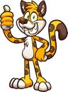 Happy jaguar or cheetah mascot
