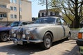 Jaguar oldtimer car in Kettwig, district of Essen. Royalty Free Stock Photo