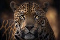 Jaguar portrait, creative digital illustration painting