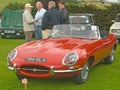 Jaguar Sports car at Fortrose.. Royalty Free Stock Photo